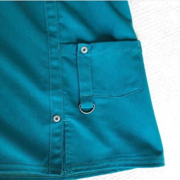 Dark Green (Emerald) Dickies Scrub Top - Picture 2 of 7